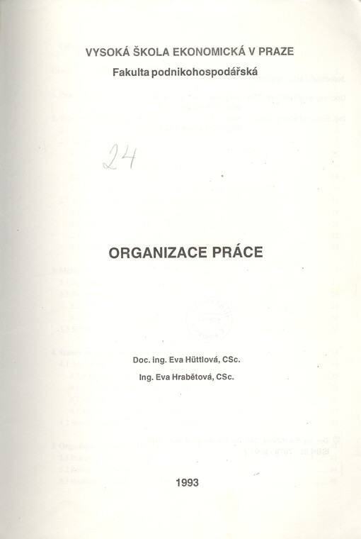 Organizace práce