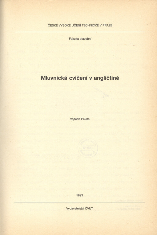 Mluvnická cvičení v angličtině