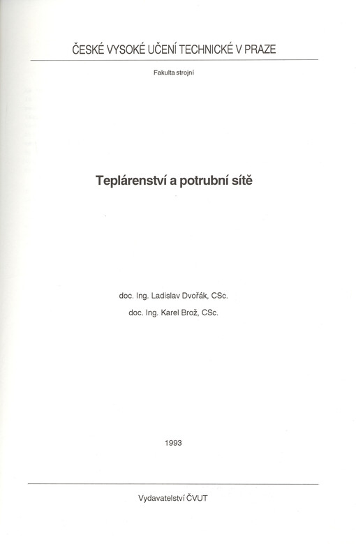 Teplárenství a potrubní sítě