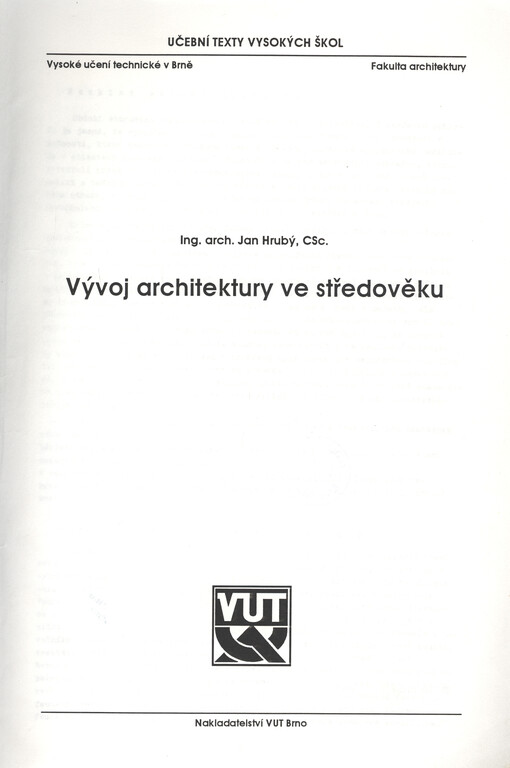 Vývoj architektury ve středověku