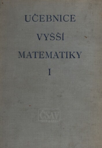 Učebnice vyšší matematiky I
