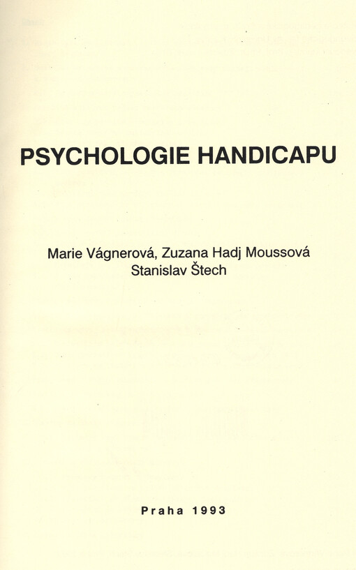 Psychologie handicapu