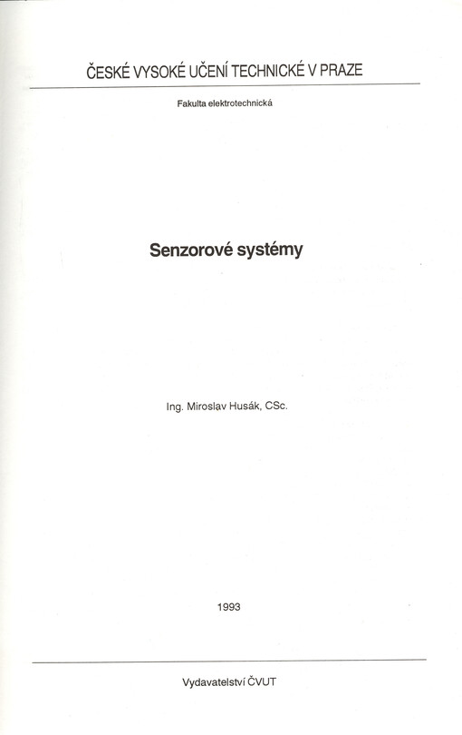 Senzorové systémy