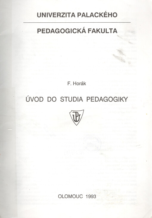 Úvod do studia pedagogiky