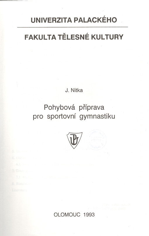Pohybová příprava pro sportovní gymnastiku.