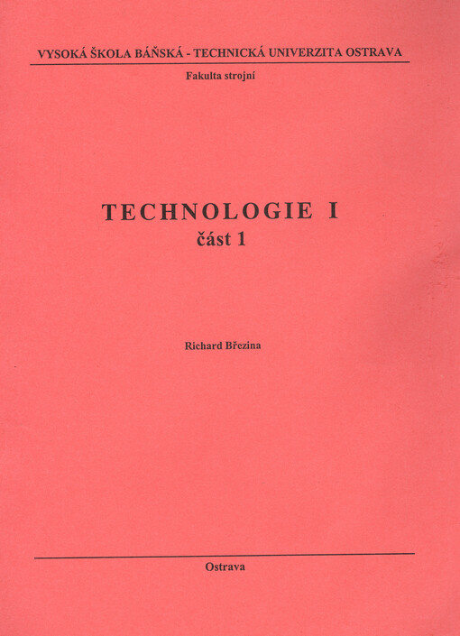 Technologie I. Část 1