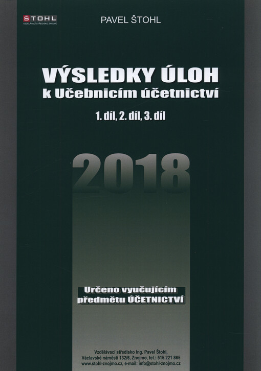 Učebnice Účetnictví 2018 - I. díl