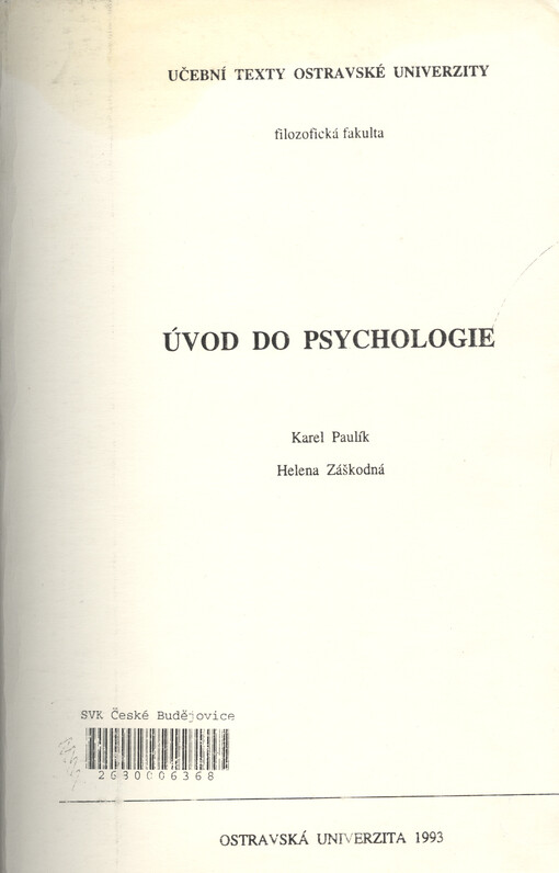 Úvod do psychologie