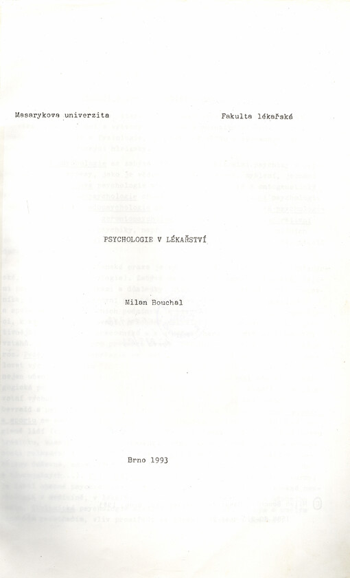 Psychologie v lékařství