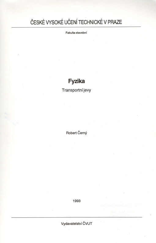 Fyzika : transportní jevy