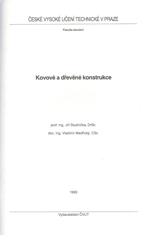 Kovové a dřevěné konstrukce