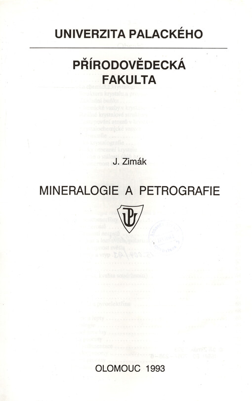 Mineralogie a petrografie