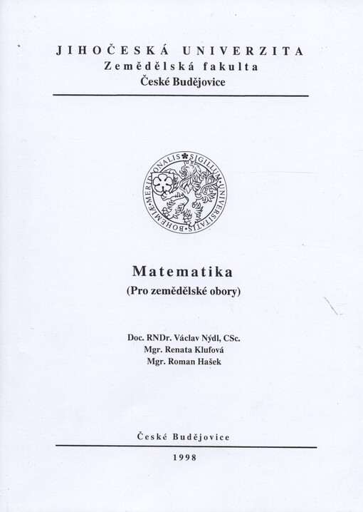 Matematika : (pro zemědělské obory)