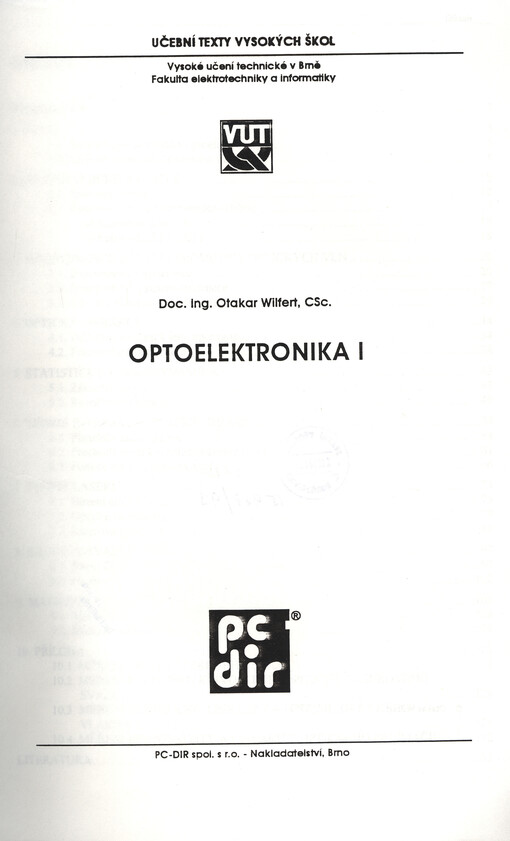 Optoelektronika I