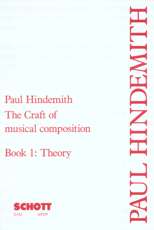 The craft of musical composition. Book I, Theory