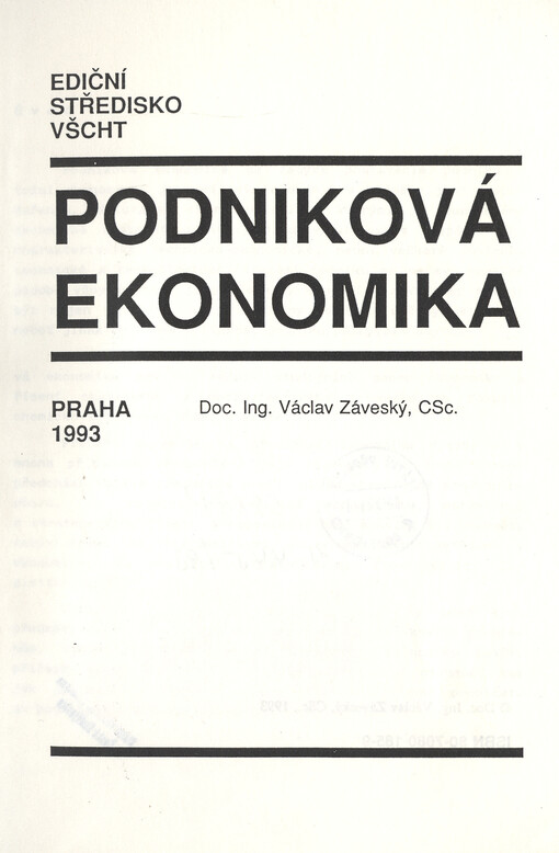 Podniková ekonomika