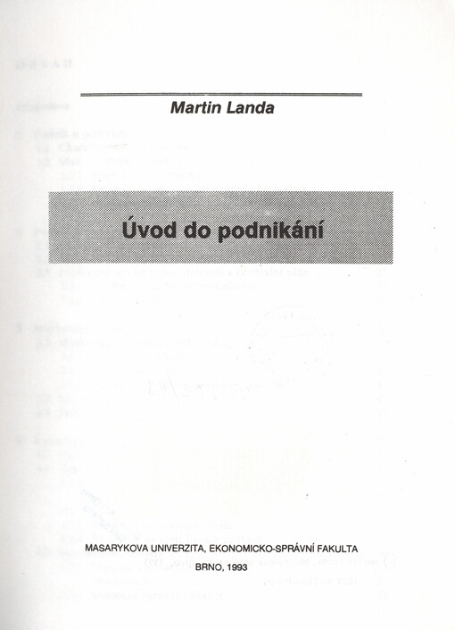 Úvod do podnikání