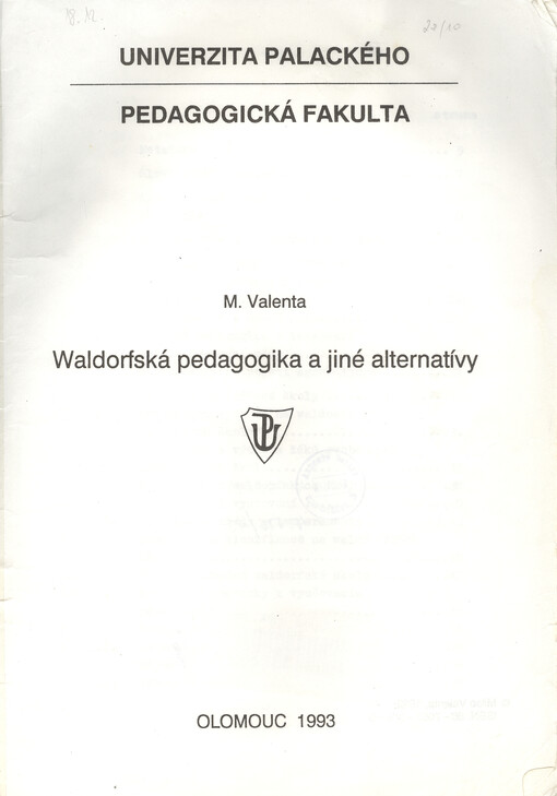 Waldorfská pedagogika a jiné alternatívy [sic]