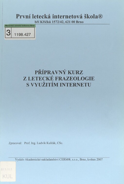Přípravný kurz z letecké frazeologie s využitím internetu