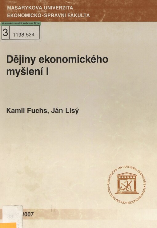 Dějiny ekonomického myšlení I