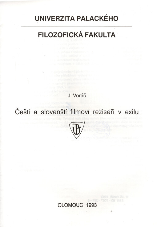 Čeští a slovenští filmoví režiséři v exilu.