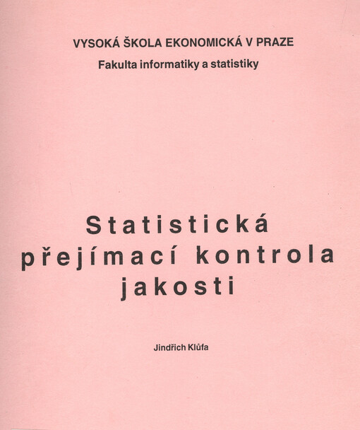 Statistická přejímací kontrola jakosti