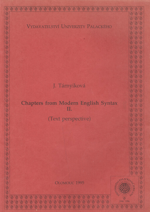 Chapters from modern english syntax II : (text perspective)
