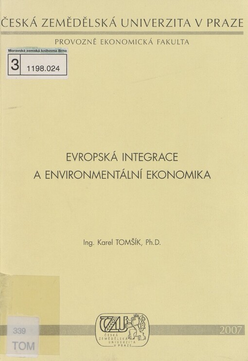Evropská integrace a environmentální ekonomika