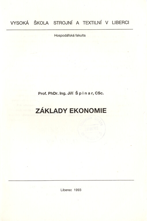 Základy ekonomie