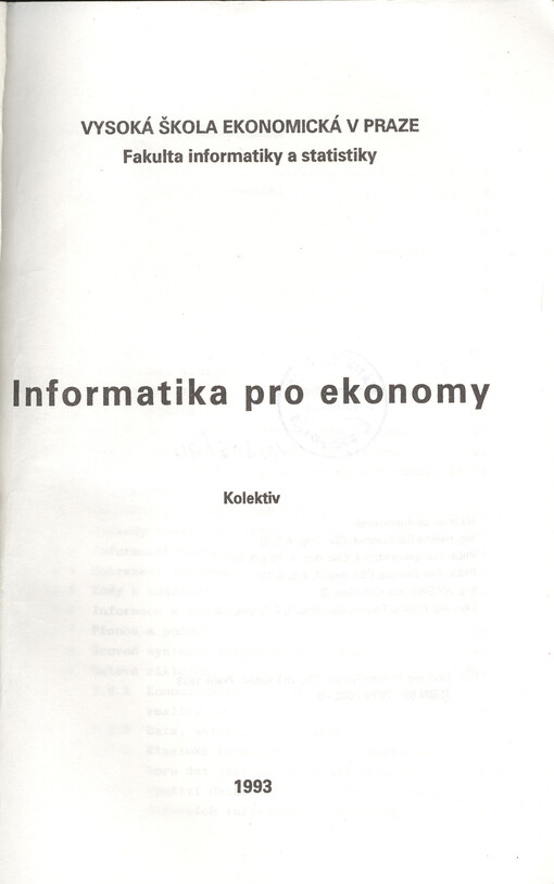 Informatika pro ekonomy