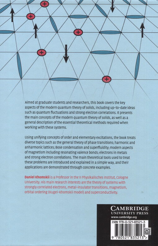 Basic aspects of the quantum theory of solids : order and elementary excitations