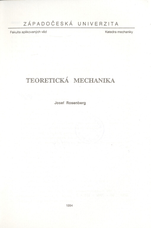 Teoretická mechanika