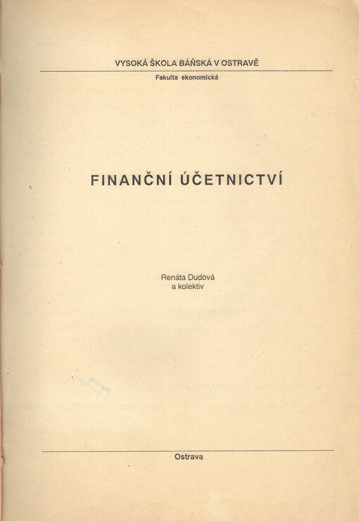 Finanční účetnictví