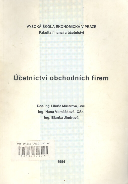 Účetnictví obchodních firem