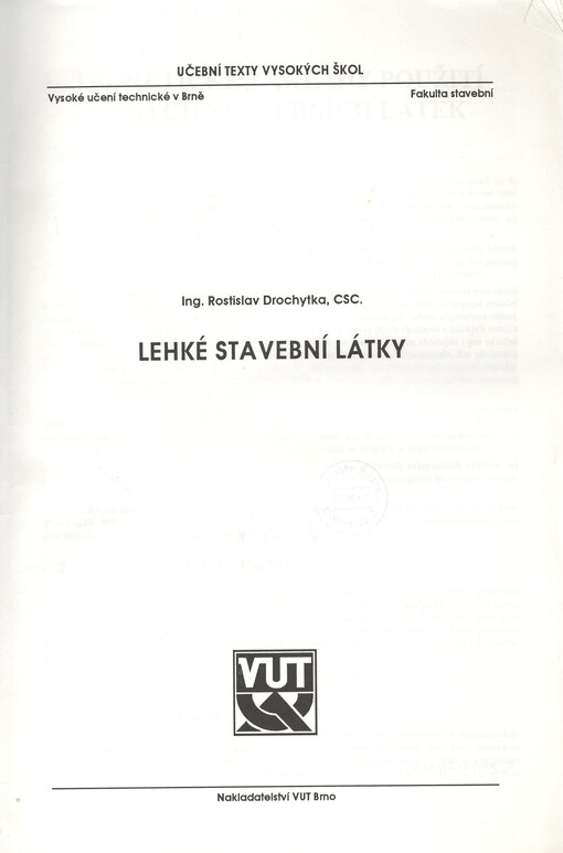 Lehké stavební látky