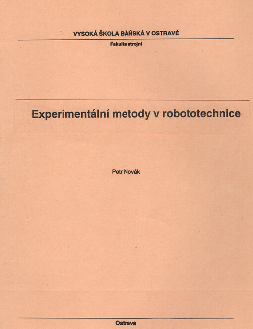 
  Experimentální metody v robototechnice
  