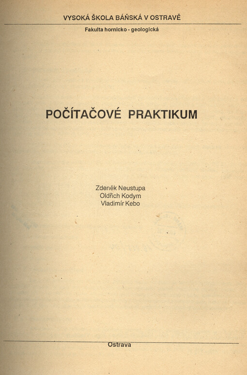 Počítačové praktikum
