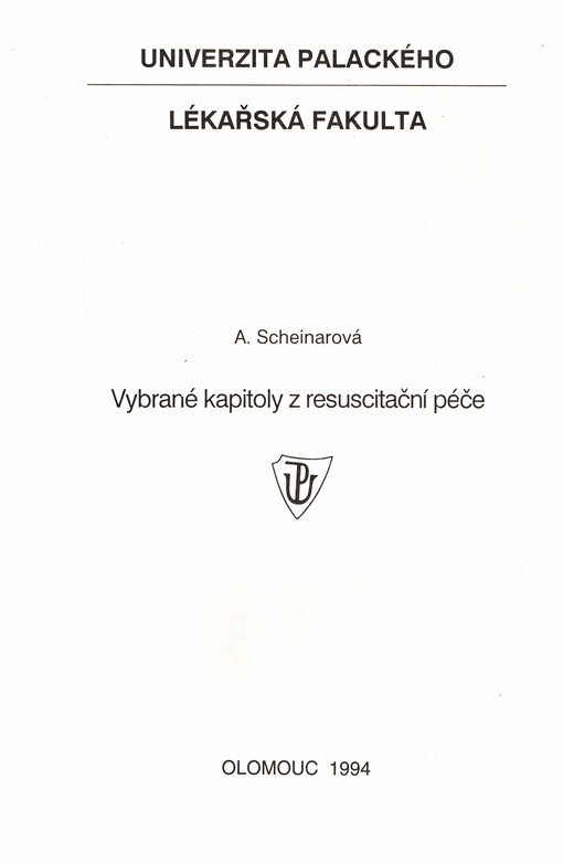 Vybrané kapitoly z resuscitační péče