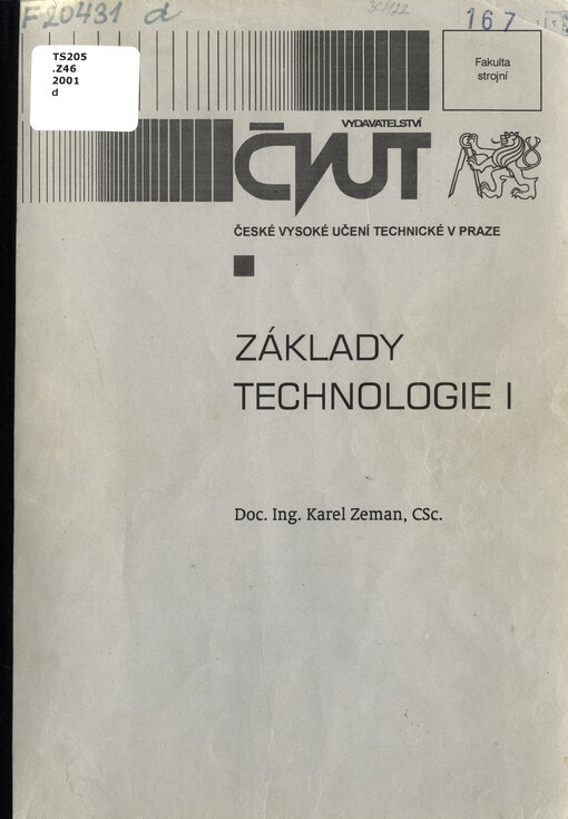 
  Základy technologie I
  