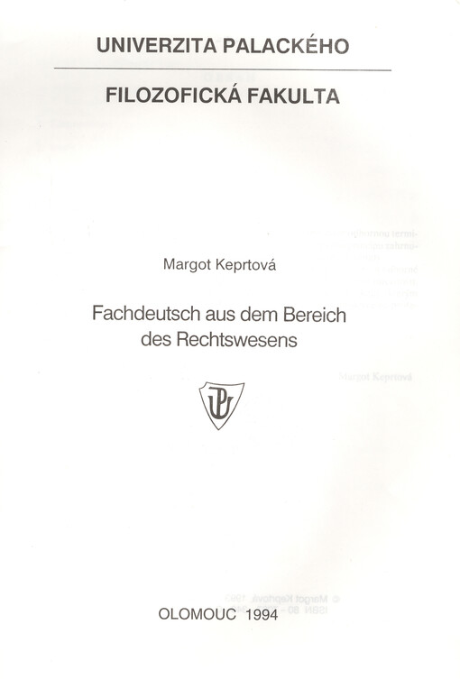 Fachdeutsch aus dem Bereich des Rechtswesens