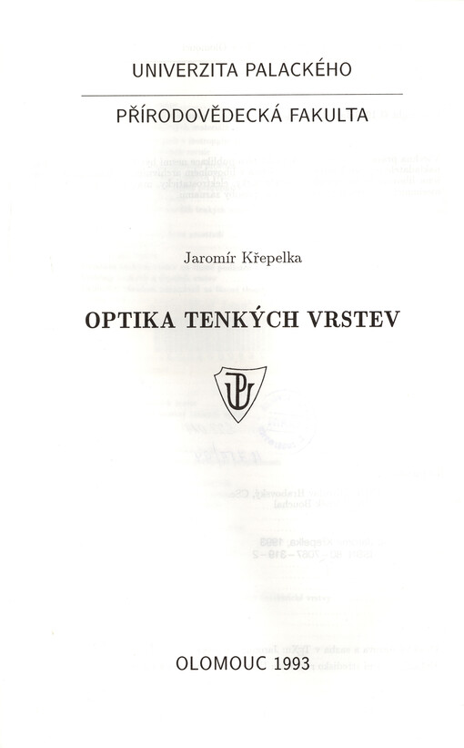 Optika tenkých vrstev