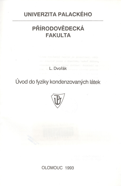 Úvod do fyziky kondenzovaných látek