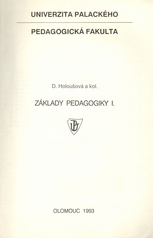 Základy pedagogiky I.