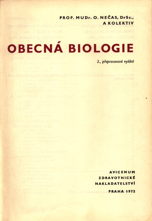 Obecná biologie: učebnice pro lék. fakulty