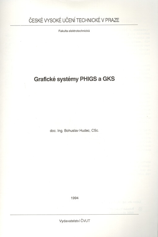 Grafické systémy PHIGS a GKS
