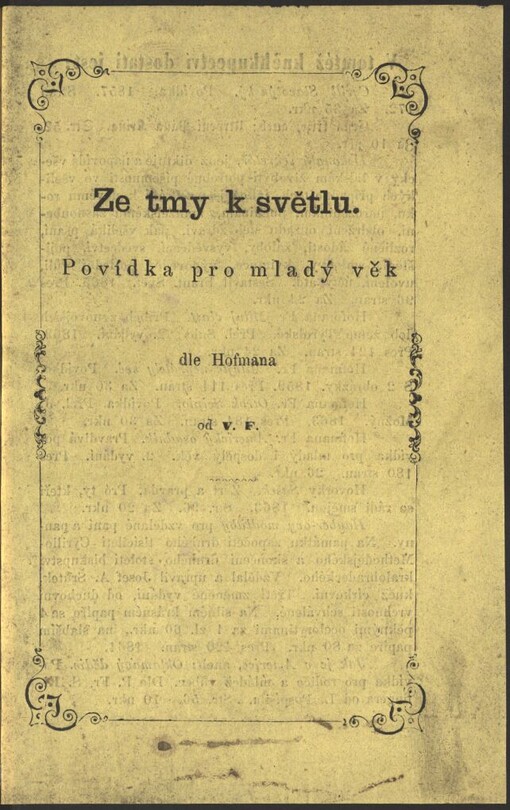 Ze tmy k světlu: povídka pro mladý věk