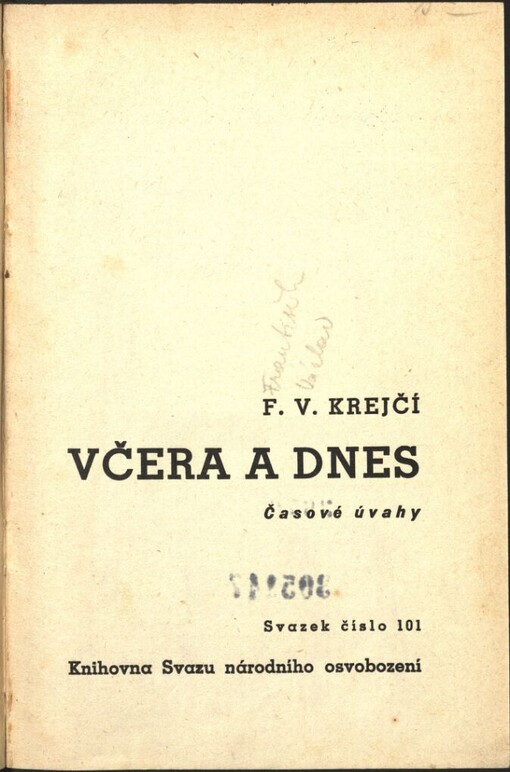 Včera a dnes: časové úvahy