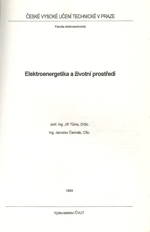 Elektroenergetika a životní prostředí