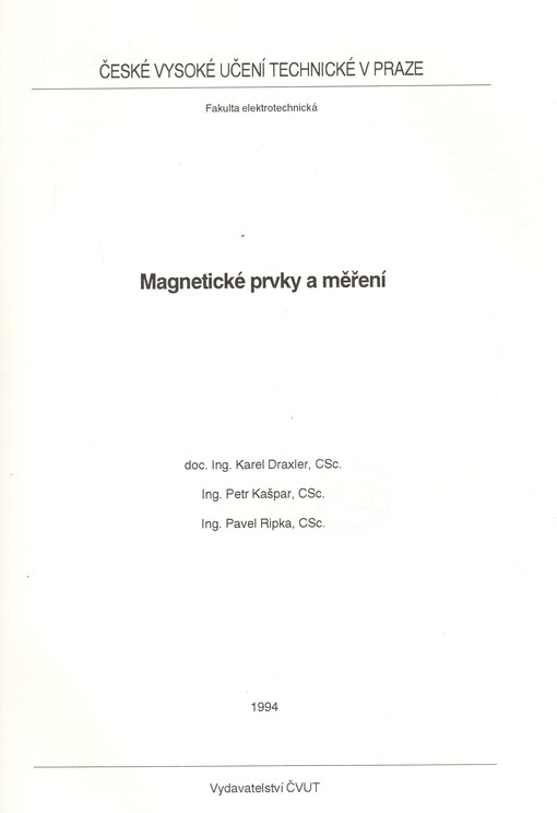 Magnetické prvky a měření