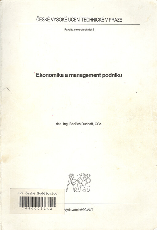 
  Ekonomika a management podniku
  